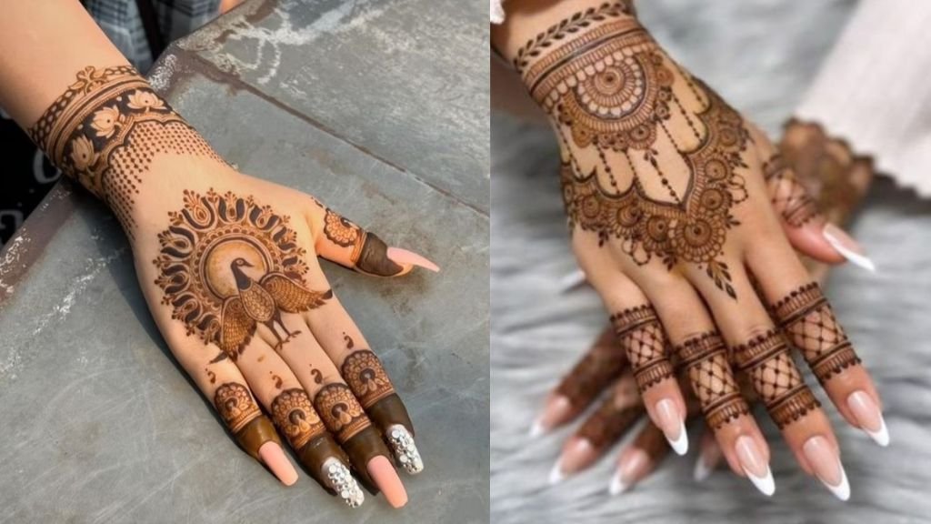 Back Hand Mehndi Design Unique