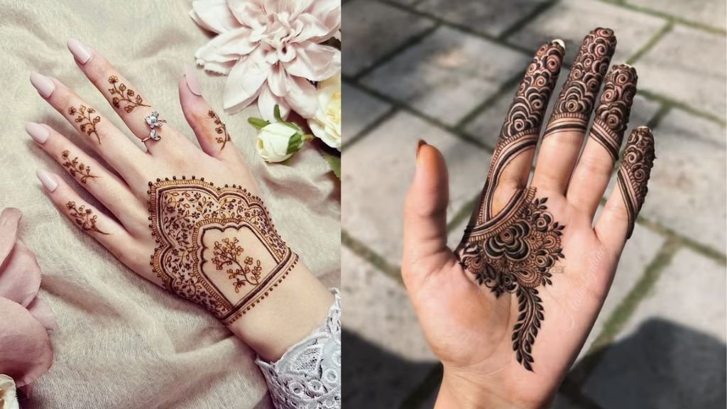 Back Hand Mehndi Design Unique