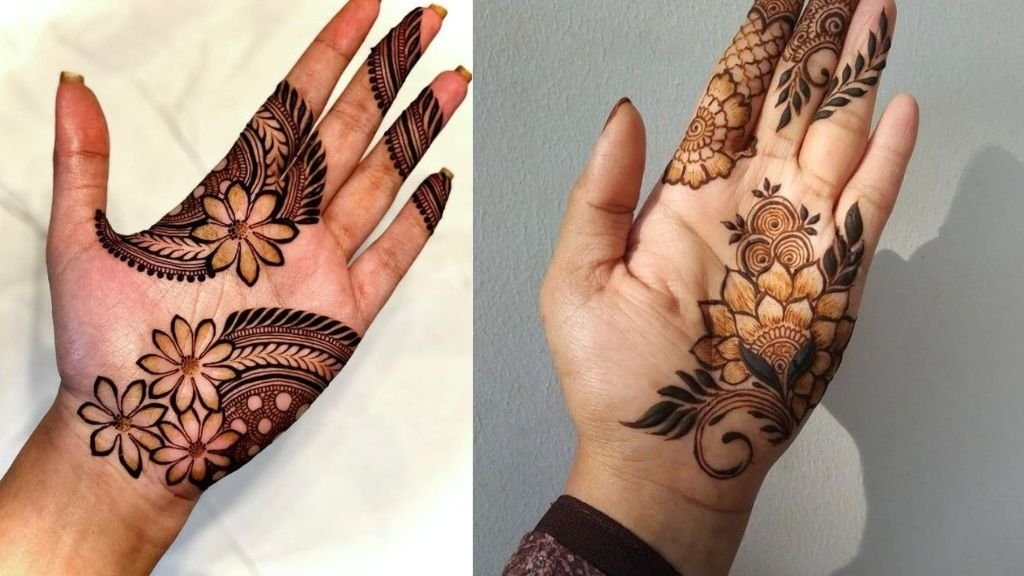 Flower Mehndi Design Front Hand