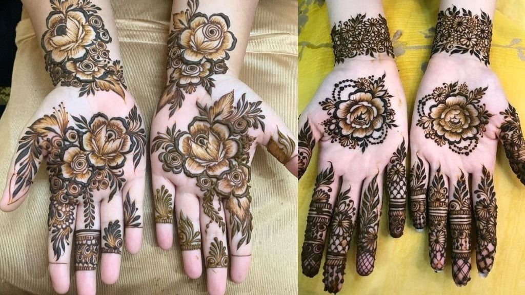 Flower Mehndi Design Front Hand