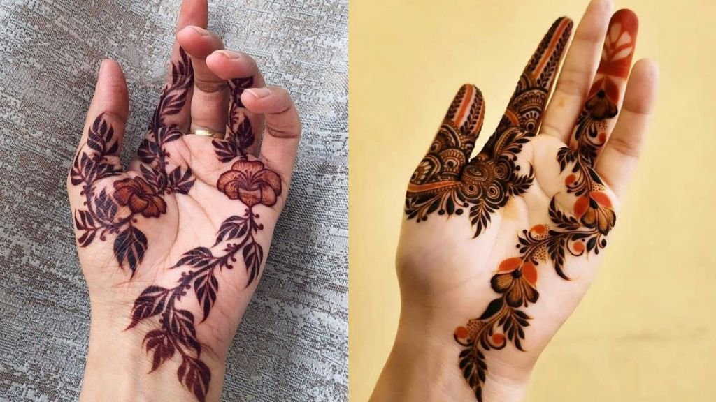 Flower Mehndi Design Front Hand