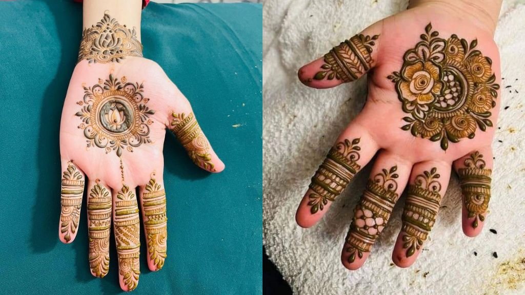Flower Mehndi Design Front Hand