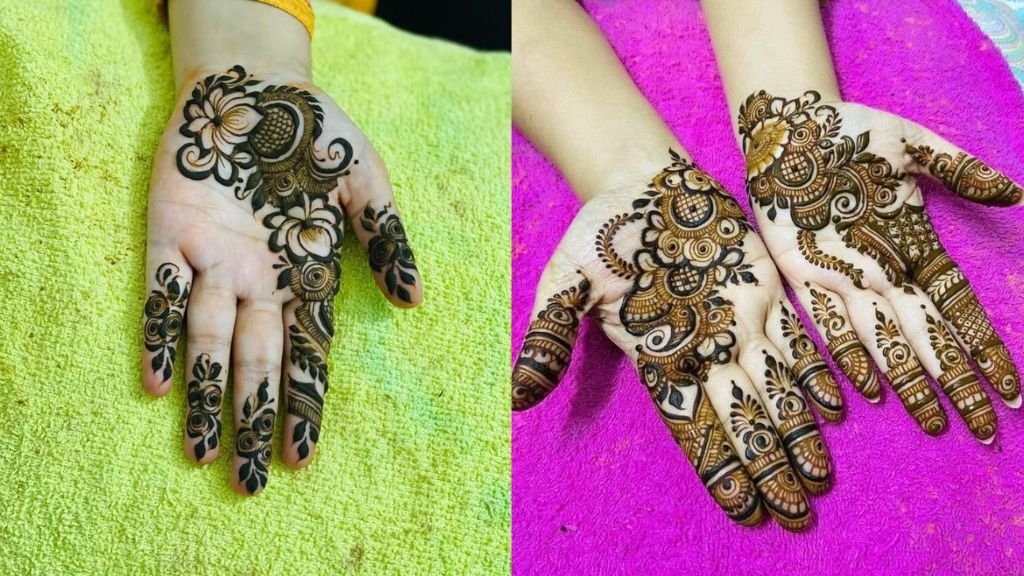 Flower Mehndi Design Front Hand
