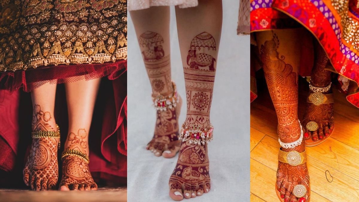 Bridal Mehndi Designs For Leg