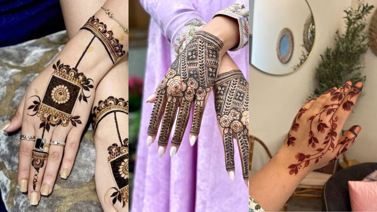 Back Hand Mehndi Design Unique